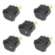 Led Wippschalter rund EIN-AUS 12V DC beleuchtet mini Einbau-Wippen-Schalter KFZ