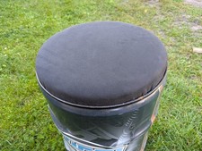 Alcantara Leder Sitzkissen Sitzpolster Sitz für 60l Ölfass Werkstatt Garage