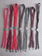 7x ver. Trachtenbinder, Trachtenband mit geflochtenem Lederband