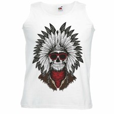 Tank top skull indianer mit - tank,
