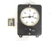 Schöne alte mechanische JUNGHANS Laboruhr Kurzzeitmesser 30 Min. Start-Stop FOTO