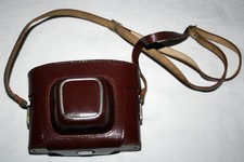 FOTOKAMERA Fotoapparat Vintage alt im Lederetui Film einlegbar Blitz Analog
