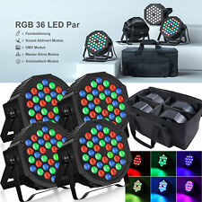 4Stück 80W Par Strahler RGB 36 LED Par +Softtasche DMX Bühnenlicht DJ Partylicht