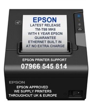 BRANDNEU EPSON TM-T88 MK 6 ETHERNET BEACON USB THERMODRUCKER OHNE KARTON