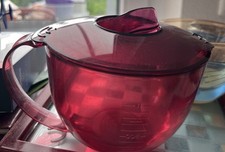 Tupperware Micro Plus Kanne 1L Mikrowellenkanne Rot Transparent Tupper Geschirr