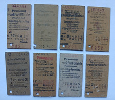 8x Edmondsonsche Fahrkarte aus