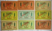 9 Banknoten 2 bis 1000 Mark