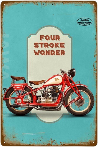 Metal sign motorcycle jawa - -,