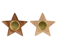 1 Teelichthalter Holz 11,5cm