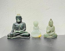 3 x Buddha aus Jade - Jadeit /