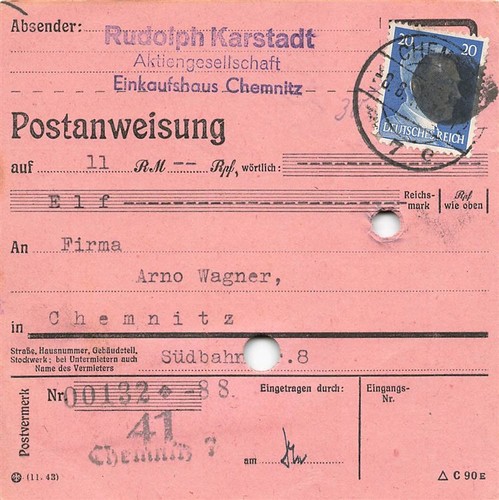 891687 sbz postanweisung mit - postanweisung,