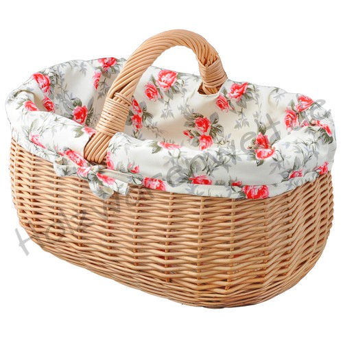 Einkaufskorb mit einlage rosen - einkaufskorb,