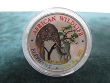 5000 Kwacha Bank of Zambia Sambia 2001 African Wildlife Elephant 1 Oz Silber