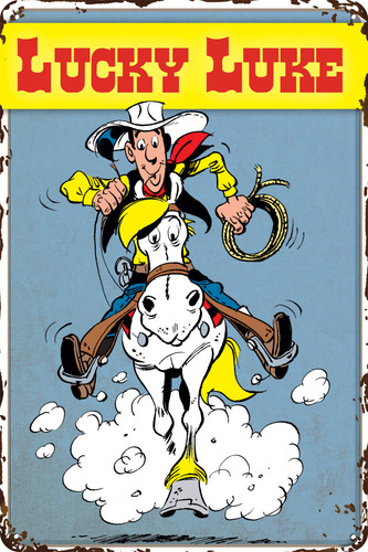 Lucky luke blechschild comic - blechschild,