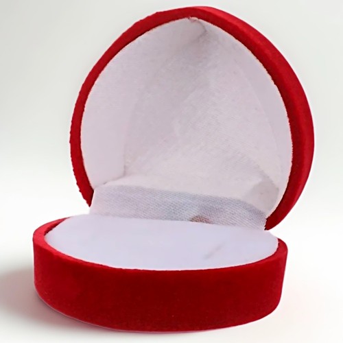 Ringbox herz samt schmuck - herz,