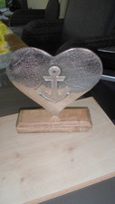 Aufsteller Herz mit Anker Maritim