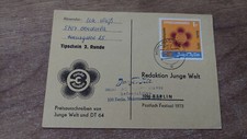 DDR - Karte mit Spendenmarke