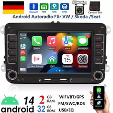 Für VW Golf 5 6 Plus Touran Caddy Jetta Autoradio Android 14 Apple Carplay NAVI