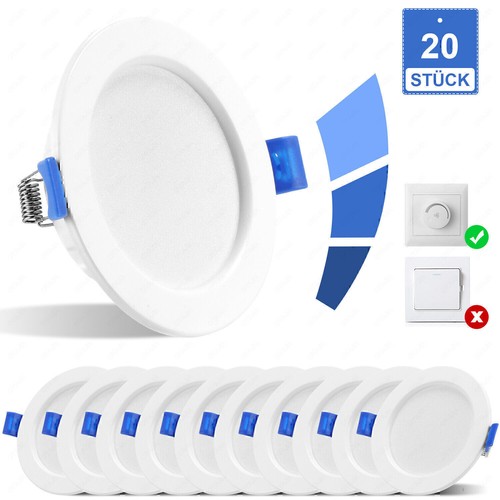 20x led einbaustrahler dimmbar - led,