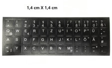 DEUTSCHE Tastatur Aufkleber DEUTSCH - 1,4 cm x 1,4 cm für Medion Akoya P7610