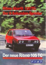 FIAT Ritmo Abarth 130 TC 105 TC Prospekt 07.1983
