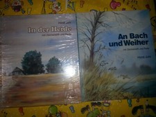 2* Horst Juhl  In der Heide mit Zeichenstift und Feder ovp+Am Bach und Weiher
