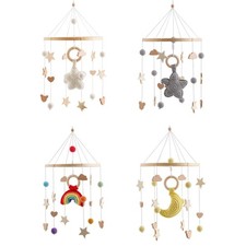 Babybett Mobile Montessori – Holzspielzeug Anhänger & Windspiel für Kleinkinder