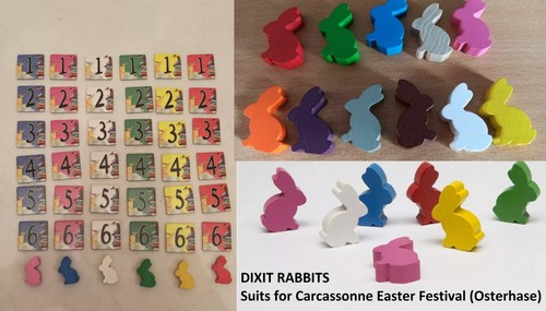 Dixit ersatzplättchen hasen - dixit,