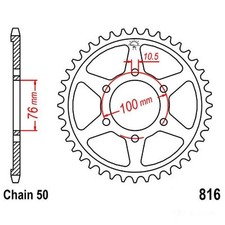 Kettenrad Stahl 48-Zähne 530-Teilung für Suzuki GSF 1200 Bandit Bj. 1996-2005