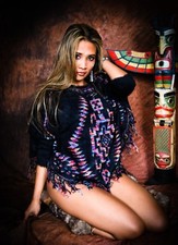 PONCHO Coiffes indienne LITTLE BIG HORN  Karneval BULZEYE WAKATOBI Damen Mode 