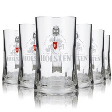 6x Holsten Glas 0,4l Bierkrug