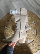 DAMEN COWBOY STIEFEL - BEIGE