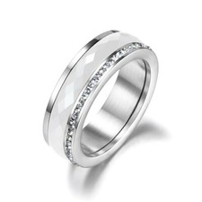 Luxus Ring Keramik Edelstahl