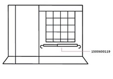 Fensterstange - Thule Ersatzteil Nr. 1500600119 - passend zu Thule Safari Room /