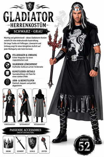 Gladiator kostüm herren - kostüm, gr