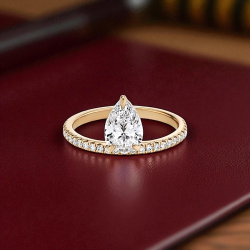 14k gelbgold diamant damen - 14k,