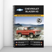 CHEVROLET BLAZER K5 : Restaurierungsnotizbuch & Wartung - KOSTENLOS VERSAND