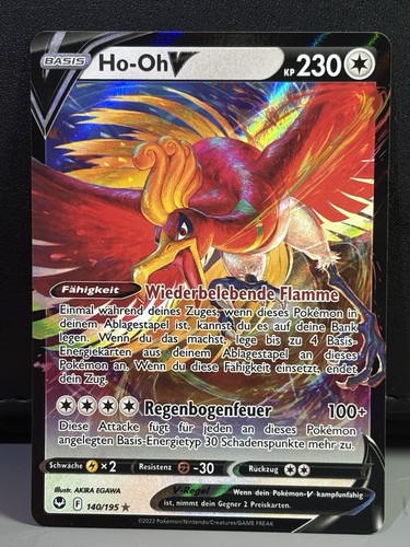Pokemon karte 140 195 - ho-oh, v