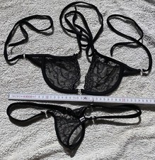 Wicked Weasel 322 Underwire Top + Bottom Ocean Lace Bikini Set