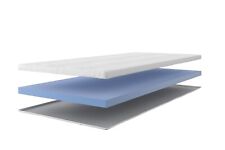 Älgdröm Matratzen Auflage Topper SANGSJON weiß Gelschaum 90x200x4,5cm H3/4