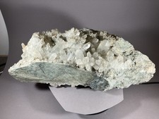 Bergkristall mit calcit - calcit, ca