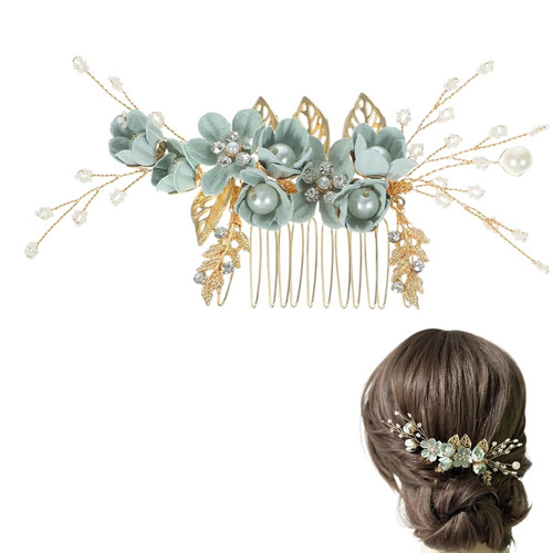 Haarschmuck hochzeit grün - haarschmuck,