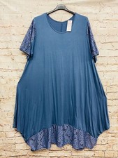 Damen Kleid Tunika Spitze