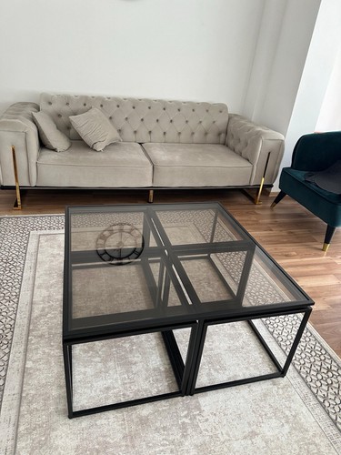 Couchtisch glas schwarz - glas,
