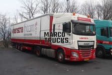 LKW Foto DAF XF Planensattelzug Niederlande weiß veenstra fritom LOGISTI #g3zf
