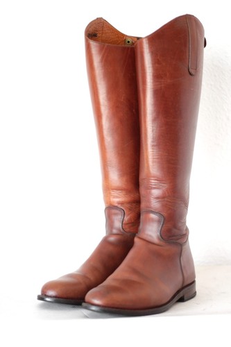 Braune lederreitstiefel boots - lederreitstiefel,