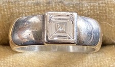 Hübscher alter  925er Silber  Ring mit Schmuckstein -  Gr.:55