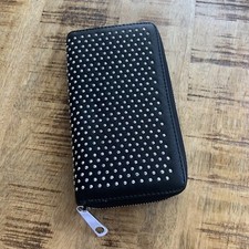 Geldbeutel Geldbörse Strass Schwarz Groß Clutch Mini Handtasche Tasche Kunstlede