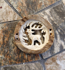 Hirschhornrose, geschnitzt