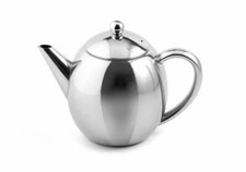 Weis 17350 Teekanne doppelwandig aus Edelstahl mit Filtereinsatz 1,2 Liter